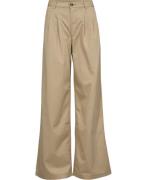 Levi's Pleated Wideleg Trouser Safari Kvinde Hvid Bukser Med Brede Ben...