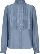 Lollys Laundry Arielll Shirt LS Kvinde Dusty Blue Langærmede Skjorter ...