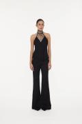 ROTATE Birger Christensen Halterneck Sleeveless TOP Kvinde Black Toppe...