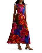 Ted Baker Bryneyy Slinky Jersey Printed Racer Kvinde Multicol Maxi Kjo...