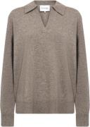 Levete room Lreloise 5 Kvinde L9852 - Taupe Gray Melange Sweaters Str ...