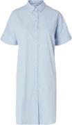 Selected Femme Slfblair 2/4 Short Shirt Dress Noos Kvinde Blå Korte Kj...