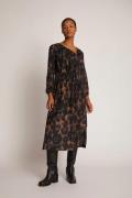 MUNTHE Tynna Organic Cotton Blend Dress Kvinde Brown Midi Kjoler Str 4...