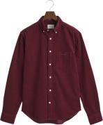 Gant REG UT Corduroy Shirt Mand Wine Red Langærmede Skjorter Str L - h...