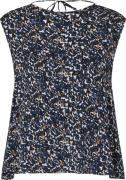 Rosemunde Viscose top Kvinde Navy Camo Print Toppe Str 40 - hos Magasi...