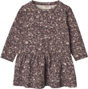 Wheat Jersey Kjole Bessie Str 2 år / 92 cm - Soft Eggplant Meadow Kjol...