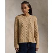 Polo Ralph Lauren Classic Fit Cable Woolcashmere Sweater Kvinde Camel ...