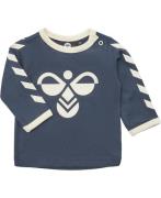 Hummel Hmlflipper Tshirt L/S Str 4-6 mdr / 68 cm - Blå Langærmede T-sh...