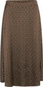 Bruuns Bazaar Acaciabbamattas Skirt Kvinde Brown/cream Dot P Midi Nede...