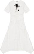 Ganni Light Broderie Anglaise Long Dress Kvinde Egret Maxi Kjoler Str ...