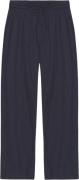 Moshi Moshi Mind Moon Pants Poplin Kvinde Dark Navy Bukser Med Brede B...