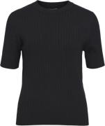 Object Objnoelle S/S Knit Tshirt Noos Kvinde Black Kortærmede T-shirts...