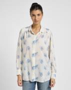 Lee Shirred Blouse Kvinde Multi Langærmede Bluser Str L - hos Magasin