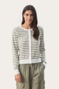 Part Two Tanishapw CA Kvinde Vetiver Stripe Cardigans Relaxed Fit Str ...