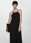 MANGO Long Cotton Dress Kvinde Black Maxi Kjoler Str XL - hos Magasin