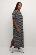 Kaffe Kasandie Dress Kvinde Black/white - Blue Heart Maxi Kjoler Str X...