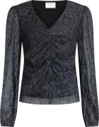 Neo Noir Ralph Glitz Blouse Kvinde Silver Langærmede Bluser Str 40 - h...