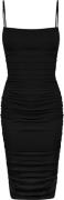 OW Collection Ezra Midi Dress Kvinde Black Caviar Midi Kjoler Str L - ...