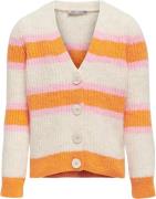 ONLY Kogethel L/S Cardigan KNT Kvinde Birch/apricot/begonia Pink Toppe...