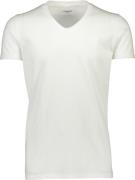 Lindbergh Tshirt med V-hals Mand White Kortærmede T-shirts Str L - hos...