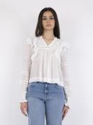 Neo Noir Aurika S Voile Blouse Kvinde White Langærmede Bluser Str 40 -...