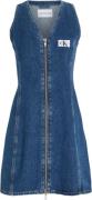 Calvin Klein ZIP Through Sleeveless Dress Kvinde 1a4 Korte Kjoler Str ...