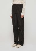 Rohe Straight leg Tailored Trousers Kvinde Brown Pinstripe Bukser Med ...