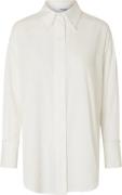 Selected Femme Slfleah LS Pearl Shirt EX Kvinde Hvid Langærmede Skjort...