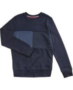 Tommy Hilfiger Monogram Panel Crewneck Str 8 år / 128 cm - Desert Sky ...