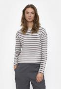 esmé studios Essigne LS Striped Tshirt - Gots Kvinde Pearl Blue Langær...