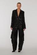 ROTATE Birger Christensen Sequins Cargo Pants Kvinde Black Bukser Med ...