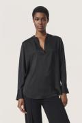 Soaked in Luxury Slparis Shirt Blouse LS Kvinde Black Langærmede Bluse...