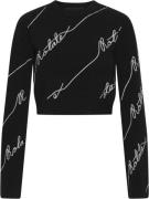 ROTATE Birger Christensen Sequin Logo Sweater Kvinde Black Langærmede ...