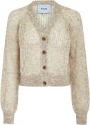 Minus Devia Vneck Long Sleeve Knit Cardigan Kvinde Light Birch Cardiga...