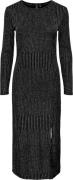 Pieces Pcmary LS NEW Midi Dress Kvinde Sort Midi Kjoler Str S - hos Ma...