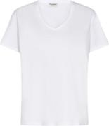 Bruun & Stengade BS Estrid Regular Fit Tshirt Kvinde Hvid Kortærmede T...