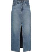 Levi's Ankle Column Skirt Please Hold Kvinde Blå Maxi Nederdele Str 30...