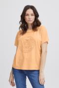 Fransa Frelina TEE 2 Kvinde Apricot Wash Mix Kortærmede T-shirts Str L...