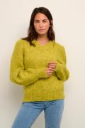 Kaffe Kazaroline Pullover Kvinde Apple Green Melange Sweaters Str L - ...