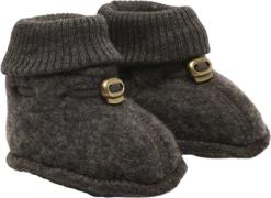 Mikk-Line Wool Footies Dark Brown Melang Hjemmesko Str 86/92Y - Uld ho...