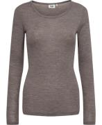 Magasin Celia 3 100% RWS Merino Wool Kvinde Mink Melange Langærmede Ts...