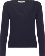 RM by Rosemunde Rmwsofia Wool LS Vneck Knit Kvinde Navy Langærmede T-s...