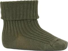 mpKids Cotton rib Baby Socks Str 25/28 - Olivine Strømper hos Magasin