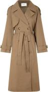 Modström Brodamd Solid Coat Kvinde Incense Trenchcoats Str XL - Bomuld...