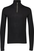 Lindbergh Ecovero Half zip L/S Knit Mand Sort Turtlenecks Str L - hos ...