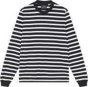 Mads Nørgaard - Copenhagen Cotton Jersey Stripe Frode Tee LS Mand Hvid...