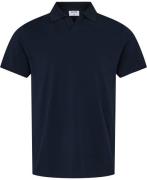 Filippa K Stretch Cotton Polo Tshirt Mand Navy Kortærmede Poloer Str L...