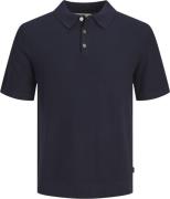 Jack & Jones Jprblusandri Knit Polo SN Mand Night Sky Kortærmede Poloe...