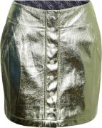 Something New Snriely HW Cracked Mini Skirt STO Kvinde Tarragon/metall...