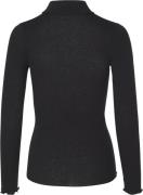 Rosemunde Wool Tshirt Turtleneck Regular ls Kvinde Sort Rullekraver St...